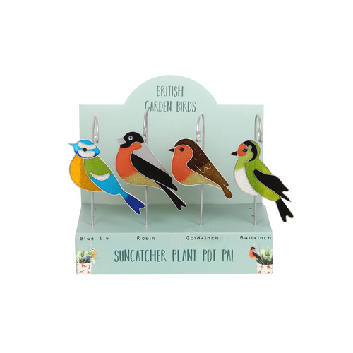 Set of 12 British Garden Birds Suncatcher Stakes
