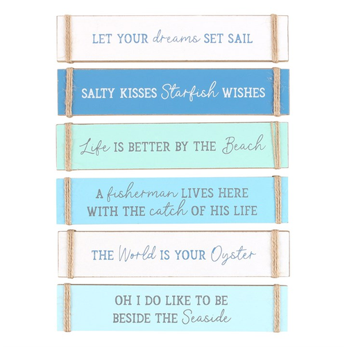 Pack of 6 Nautical Block Signs