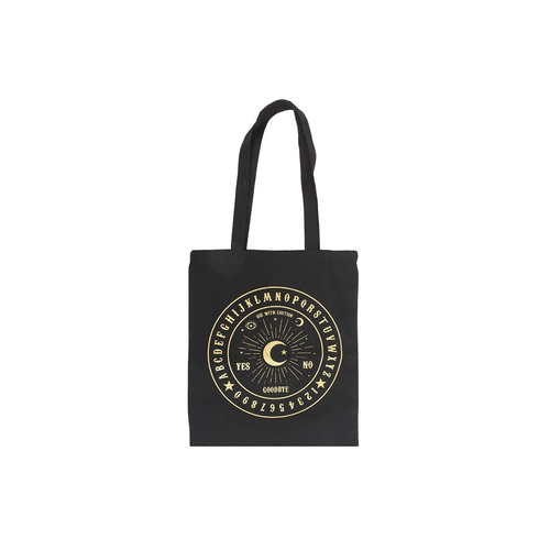 Black and Gold Talking Board Polycotton Tote Bag