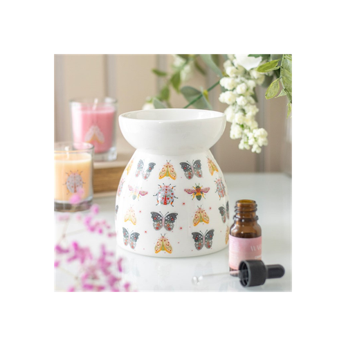 Floral Bug Print Oil Burner and Wax Warmer