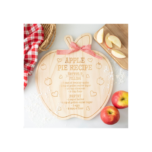 Apple Pie Recipe Serving Board