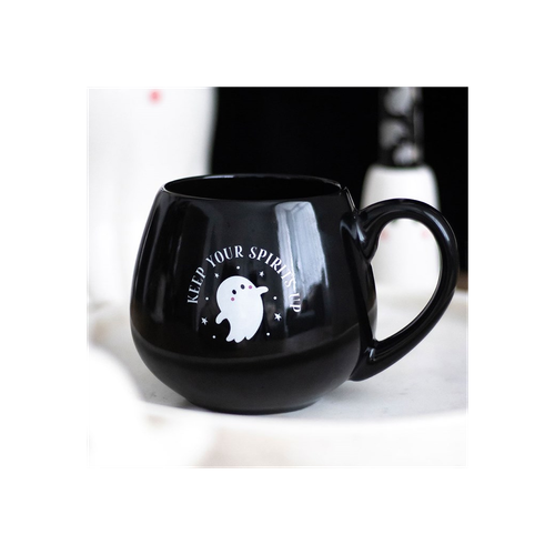 Keep Your Spirits Up Rounded Ghost Mug