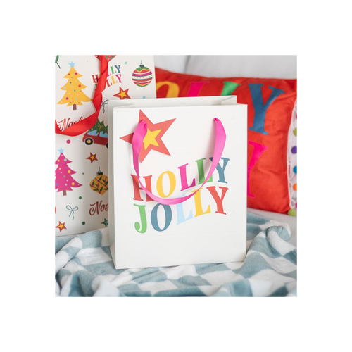 23cm Holly Jolly Gift Bag