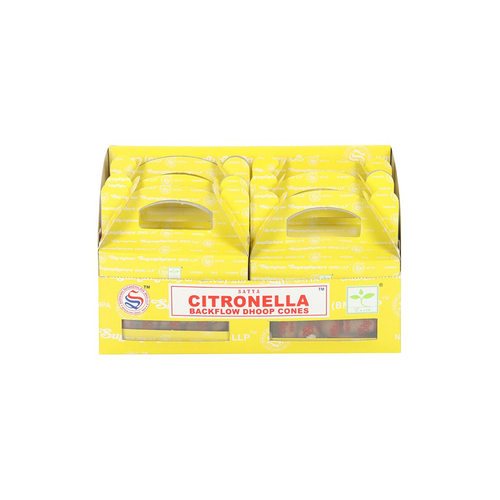 Set of 6 Citronella Backflow Dhoop Incense Cones by Satya (6/30)