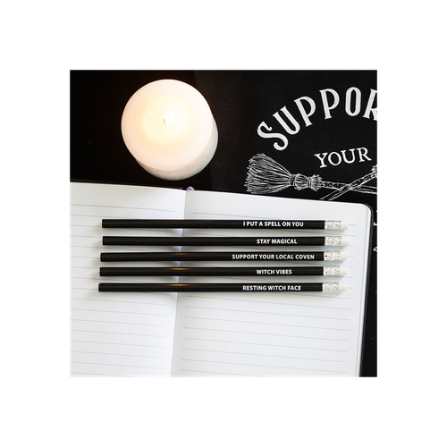The Coven Club Set of 5 Witchy Pencils