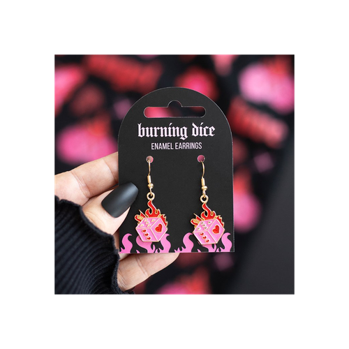 Burning Dice Earrings