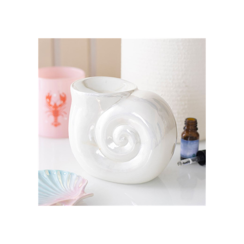 Pearlescent Spiral Shell Oil Burner