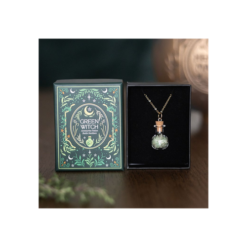 Green Witch Aventurine Potion Bottle Necklace