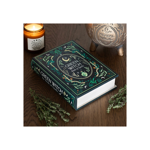 Green Witch Book Shaped Storage Box