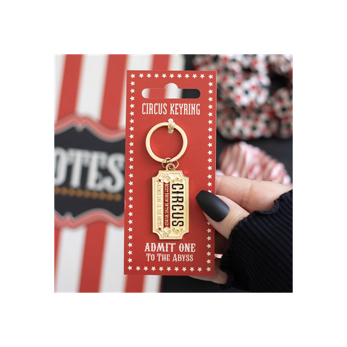 Admit One to the Abyss Circus Ticket Keyring