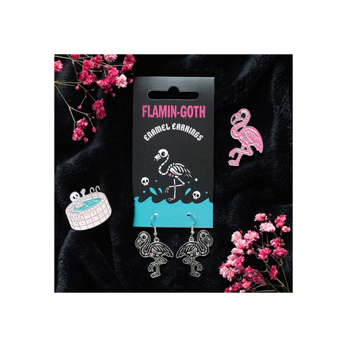 Flamin-goth Enamel Dangle Earrings