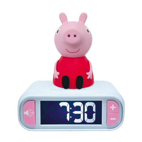 Lexibook 3D Peppa Pig Childrens Clock with Night Light