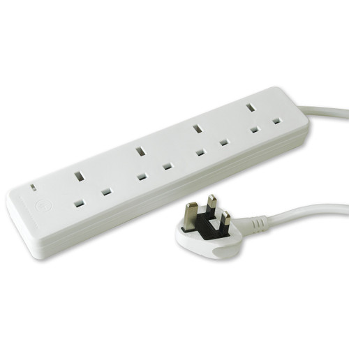Tacima 4 Way Surge Protection Mains Extension Lead 2M