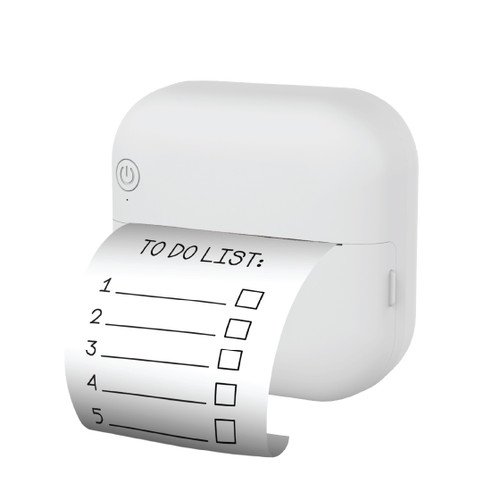 Groov-e Portable Bluetooth Mini Thermal Printer with Paper & Self-Adhesive Rolls