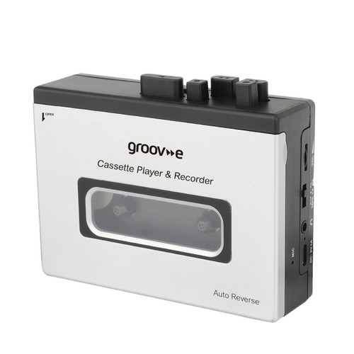 Groov-e Retro Series Personal Cassette Player & Recorder with Bluetooth - Silver