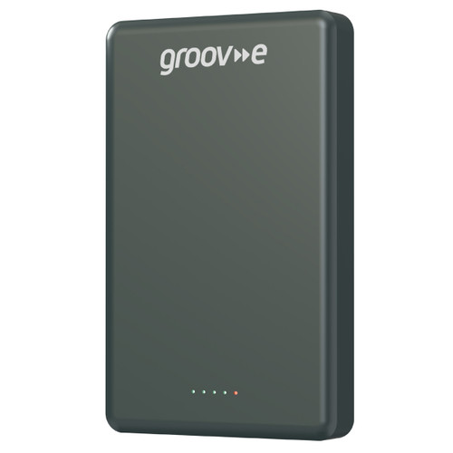 Groov-e Power Bank 10000mAh Portable Magnetic Wireless Charger - Silver