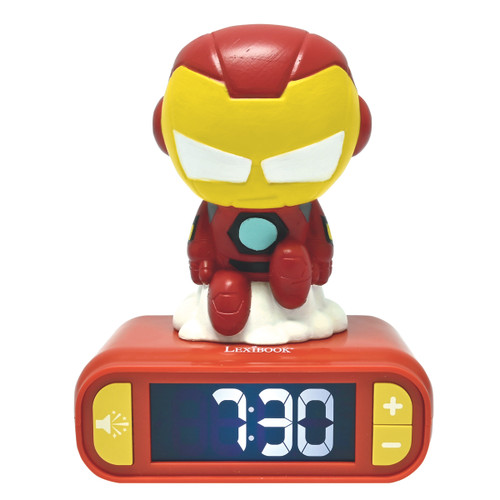 Lexibook 3D Iron Man Childrens Clock with Night Light