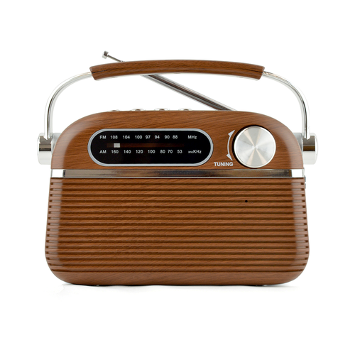 Lloytron Vintage Rechargeable Bluetooth AM/FM Radio - Wood Effect