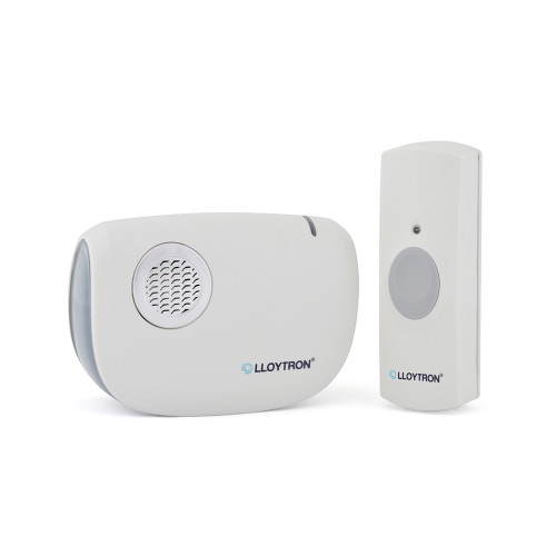 Lloytron Dingdong MIP3 Battery Operated Portable Door Chime Kit - White