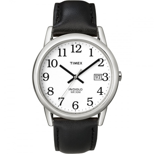 Timex Mens Easy Reader Watch with Date - Black/Silver