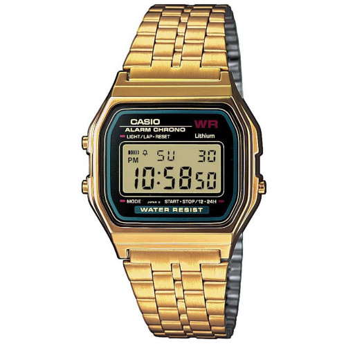 Casio Retro LCD Watch - Gold Tone
