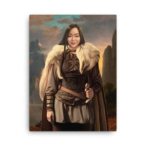 The Lady Warrior Customizable Portrait Canvas The Lady Warrior Customizable Portrait Canvas