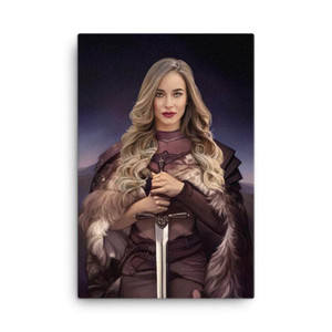 Female Warrior Customizable Portrait Canvas Female Warrior Customizable Portrait Canvas