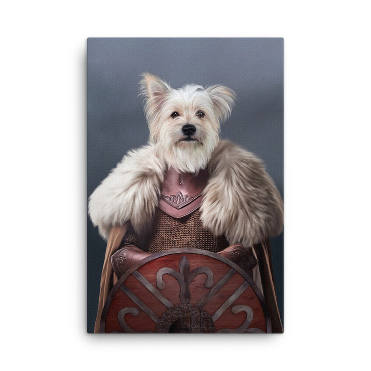 Viking Pet Warrior Customizable Portrait Canvas