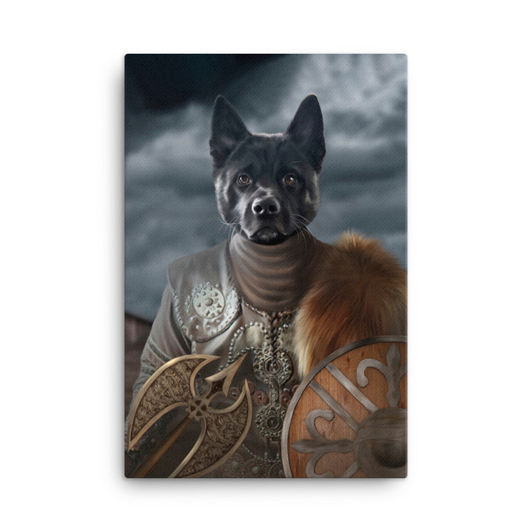 'Turn Your Pet Into Viking' Customizable Portrait Canvas