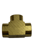 1/4" FNPT Brass Tee Pipe Fitting .25" T-Fitting Solid Brass Connector 101-BTEC