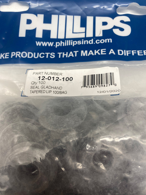 100 Pack of Phillips 12-012 Gladhand Seals