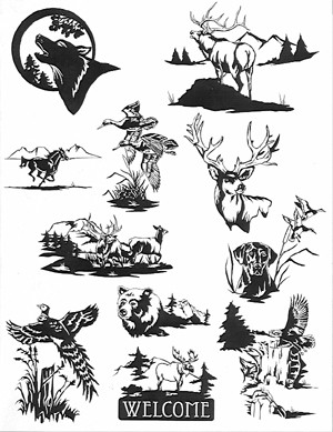 Rustic Wildlife Designs (Vector Art).ai .eps .jpg - SCM Systems