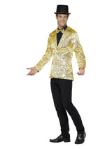 Sequin Jacket, Mens, Gold