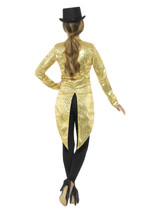 Sequin Tailcoat Jacket, Ladies, Gold