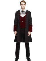 Male Fever Gothic Vamp Costume, Black