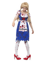 Zombie Bavarian Female Costume, Blue