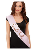 Bride Tribe Sash, Pink & Gold