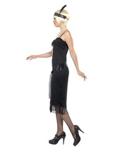 Flapper Costume, Black with Headpiece