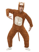 Monkey Costume, Adult, Brown