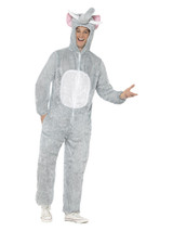 Elephant Costume, Grey, Adult