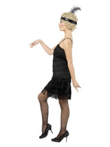 Deluxe Fringe Flapper Costume, Black