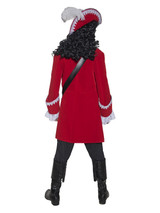 Deluxe Authentic Pirate Captain Costume, Red