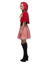 Fever Red Riding Hood Costume, Red, Hooded Cape