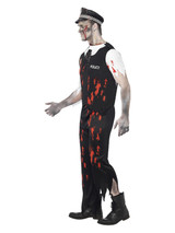 Zombie Policeman Costume, Black