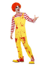 Kreepy Killer Clown Costume, Yellow & Red