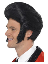 50s Quiff King Wig, Black