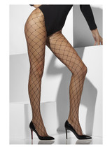 Diamond Net Tights, Black