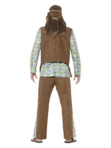 60s Hippie Costume, with Trousers, Top, Waistcoat,
