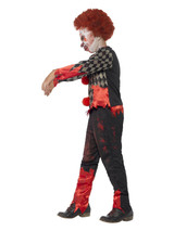 Deluxe Zombie Clown Costume, Red & Green