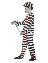 Zombie Convict Costume, Black & White